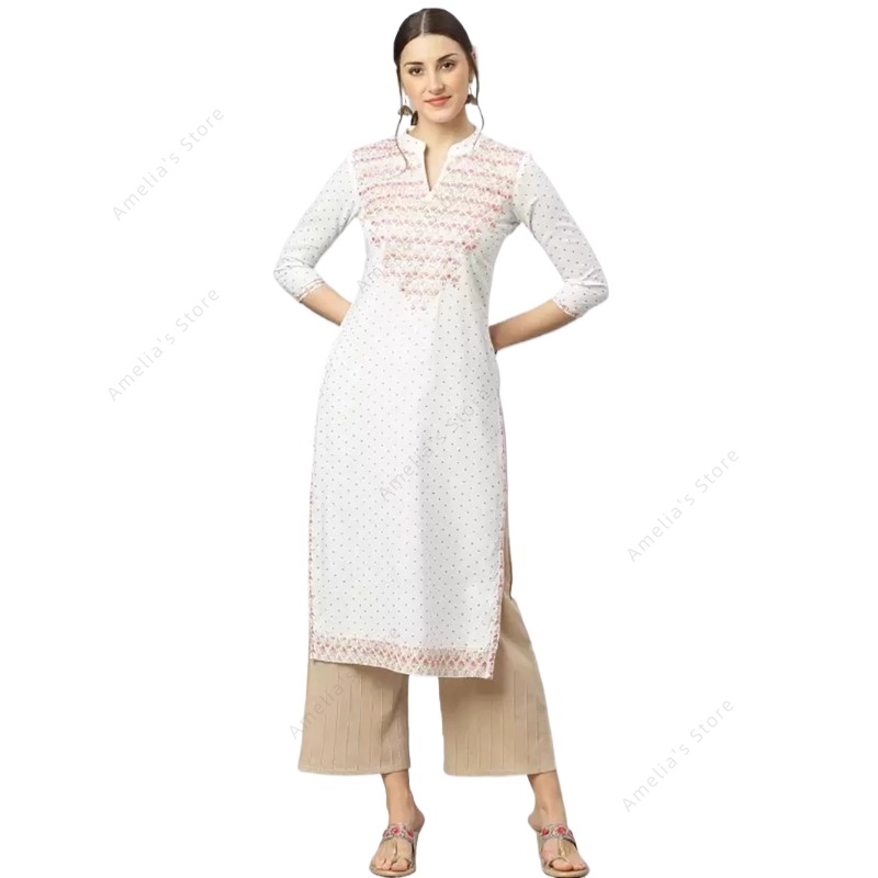Kurta Women's Indian Rayon Kur - Summer Clothing Pakistan ulasan dan harga